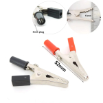 5A 50mm Red Black electric Alligator Crocodile clamp Clips Power Test Probe Lead Socket cable Connector banana Plug Metal p1 - Image 4