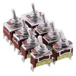 1021 1221 1321 15A/250V 6 pin Waterproof Switch Cap On-Off-On ON-OFF Miniature Toggle Switches Brown - Image 5