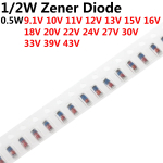 1/2W Zener Diode 0.5W SMD 3V 3.3V 3.6V 4.7V 6.8V 7.5V 9.1V 10V 11V 12V 13V 15V 16V 18V 20V 22V 24V 27V 30V 33V 39V 43V