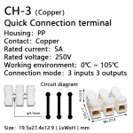CH1 CH2 CH3 CH4 Quick Splice Lock Wire Connectors 1/2/3/4Pins Copper Electrical Cable Terminals For Easy Safe Splicing Into Wire - Image 6