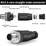 M12 sensor connector waterproof male&female plug screw threaded coupling 3 4 5 8 Pin A type sensor connectors 1PCS - Image 5