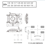 5.2x5.2mm Height From 1.5mm To 9mm Momentary Metal Tactical Push Button Switch SMT 4PIN Mini Key Button 260G Force - Image 2