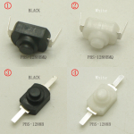 Flashlight Button 5V 1A Power ON-OFF Latching Press Locking PBS Button 12mm*8mm (12mmx8mm) DC 30V 1A Plastic Button