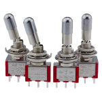 T80-T Series Round Top Anti-mishandling Locking Lever 6.35mm Panel Mount Mini Toggle Switch - Image 2