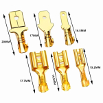 2.8/4.8/6.3mm Female and Male Crimp Terminal Brass Car Speaker Electric Wire Connectors And Insulating Sheath - Image 4