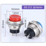 16mm Round Momentary Switch 3A125VAC/6A125VAC DS-212 SPST Self-reset Push Button Switch Red/Green/Blue/Yellow/White/Black - Image 5