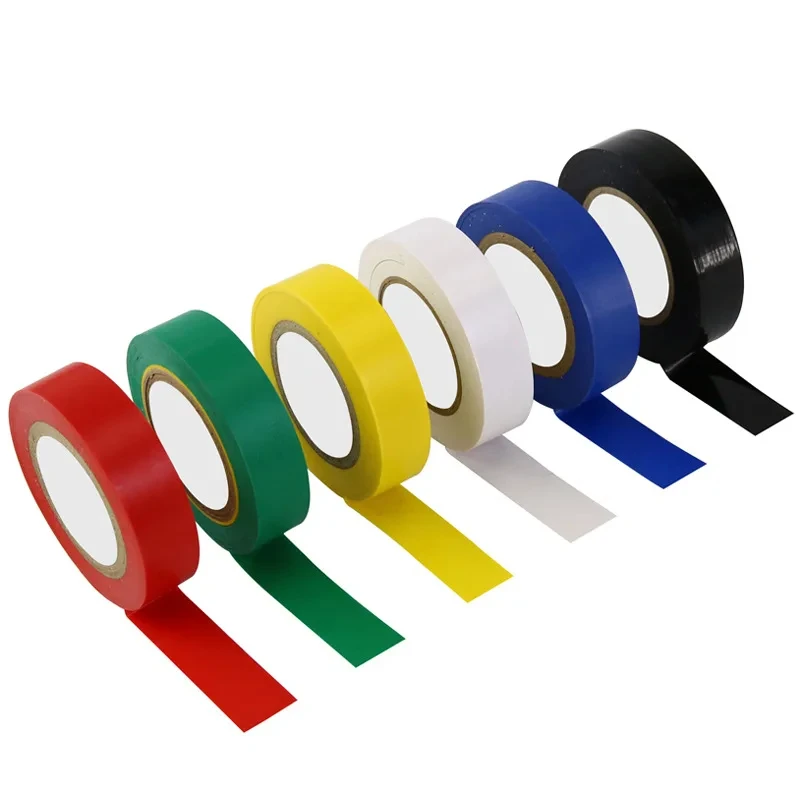 kf-Sdd8a6463be4944b7a7cf1344056bb5f6v-Color-Electrical-Tape-PVC-Wear-resistant-Flame-Retardant-Lead-free-Insulating-Waterproof-Eletrician-White-Black-Red.webp Color Electrical Tape PVC Wear-resistant Flame Retardant Lead-free Insulating Waterproof Eletrician White Black Red Blue Green - Image 1