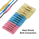 Heat Shrink Butt Wire Connectors Waterproof Insulated Automobile Wire Cable Crimp Terminals AWG 22-10 Kit
