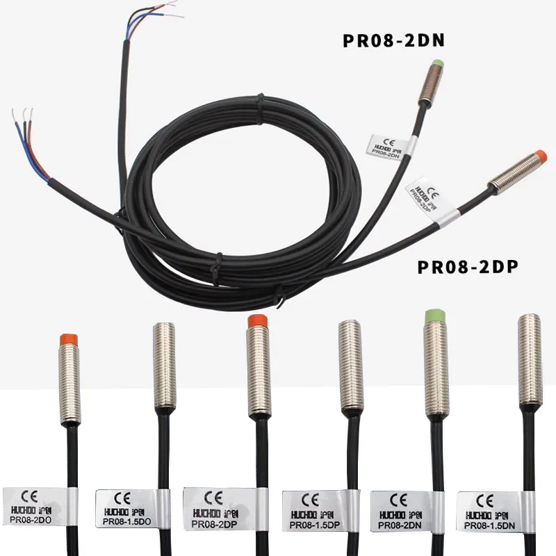 kf-Se1f8debc28fa41fb9c01416506be3d1dz-M8-PR08-2DN-1-5DN2-2DP-1-5DP2-DC12-24-6-36-V-cylindrical-proximity-switch.webp M8 PR08-2DN/1.5DN2/2DP/1.5DP2 DC12-24(6-36)V cylindrical proximity switch 0-1.6mm sensor NPN PNP dc three-wire often open - Image 1
