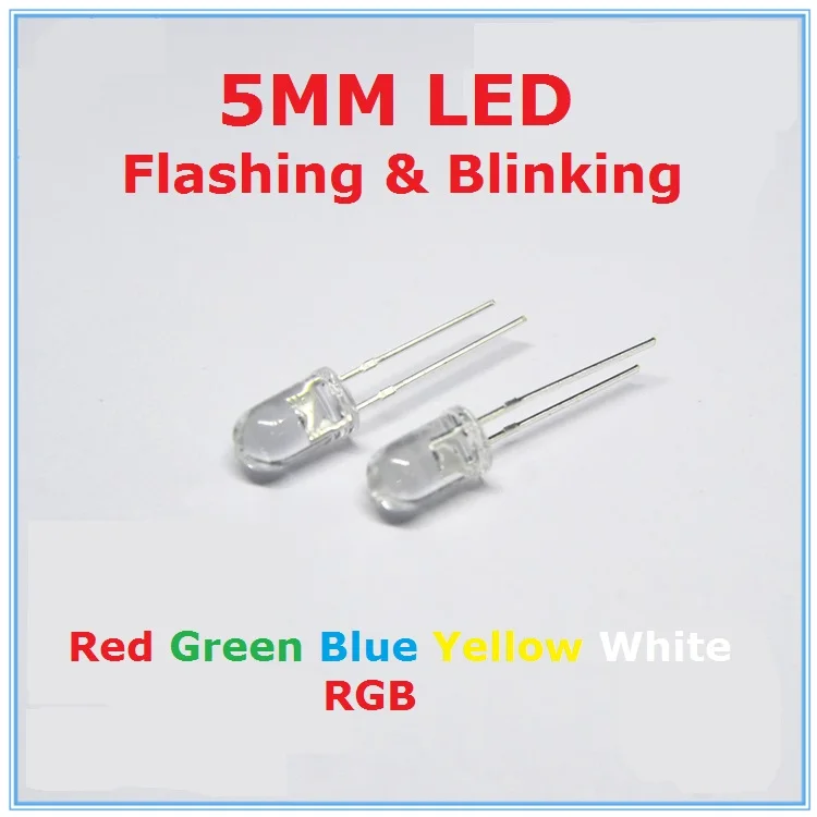 kf-Se31bd22463a7434fa73bac7c0c5a046at-100PC-Blinking-5mm-Flashing-LED-Diode-Flash-RGB-Transparent-Multicolor-Flicker-Round-5-Mm-Light-Emitting.webp Blinking 5mm Flashing LED Diode Flash RGB Transparent Multicolor Flicker Round 5 Mm Light-Emitting Diode Red Yellow Blue - Image 1