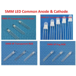 F5 5mm LED Red+Green Light Emitting Diode Common Anode Cathode 3pin 3P Positive Negative Transparent / Fog Type RGB Blue