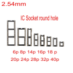 IC Sockets round hole 2.54MM DIP6 DIP8 DIP14 DIP16 DIP18 DIP20 DIP28 DIP40 pins Connector DIP Socket 6 8 14 16 18 20 32pin - Image 4