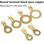 Open Barrel Wire Crimp Copper Terminal Connector- Non-Insulated Ring Lugs Crimp Cable Connector - Image 2