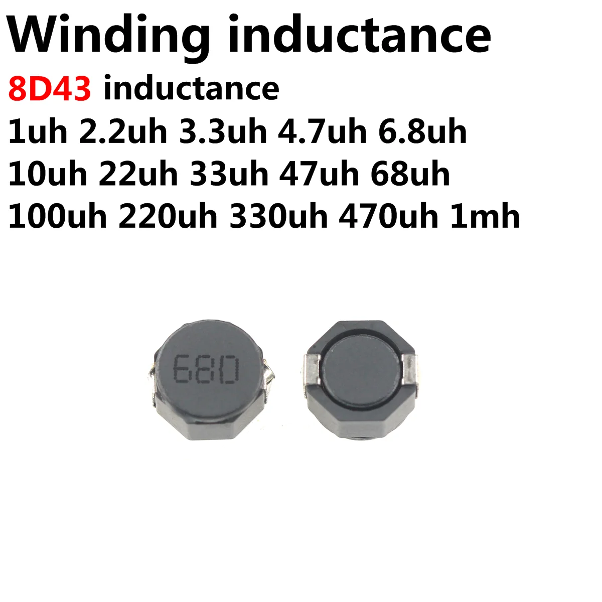 kf-See75eba40b574d7eb1b9b9a25855b19cS-20PCS-Inductor-8D43-8-8-4-3MM-SMD-Power-Inductance-1UH-2R2-2-2UH-3-3UH.webp Inductor 8D43 8*8*4.3MM SMD Power Inductance 1UH 2R2 2.2UH 3.3UH 4.7UH 6.8UH 10 UH 100UH 150UH 220UH 330UH 470UH 1MH 2.2MH - Image 1