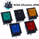 KCD4 Latching Rocker Switch Power Switch ON-OFF 2 Position I/O 4 Pins Electrical equipment with Light 16A 250VAC 20A 125VAC