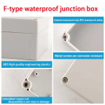 F Series ABS Wire Junction Box Waterproof Electronic Safe Case Plastic Boxes Plastic Organizer IP67 Waterproof Enclosure Box - Image 3