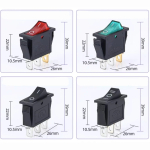 KCD3 Rocker Switch ON-OFF ON-OFF-ON 2 Position 3Pins Electrical equipment With Light Power Switch 16A 250V / 20A 125V AC - Image 5