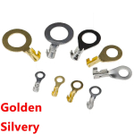 Open Barrel Wire Crimp Copper Terminal Connector- Non-Insulated Ring Lugs Crimp Cable Connector