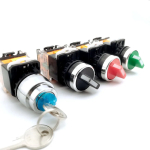 22mm Rotary Switch La38-11x2 / X3 Instantaneous / Locking 2 / 3 Position 10a400v Power Switch with Key Red Green Black - Image 4