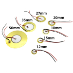 Piezoelectric Piezo Ceramic Wafer Plate piezo element Diameter 12MM 15MM 18MM 20MM 27MM 35MM 50MM For Buzzer Loudspeaker