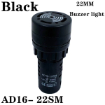 AD16-22SM 22mm Panel Diameter AC 12V 24V 110V 220V Flash Signal Light Red LED Active Buzzer Beep Alarm Indicator Green Yellow - Image 6
