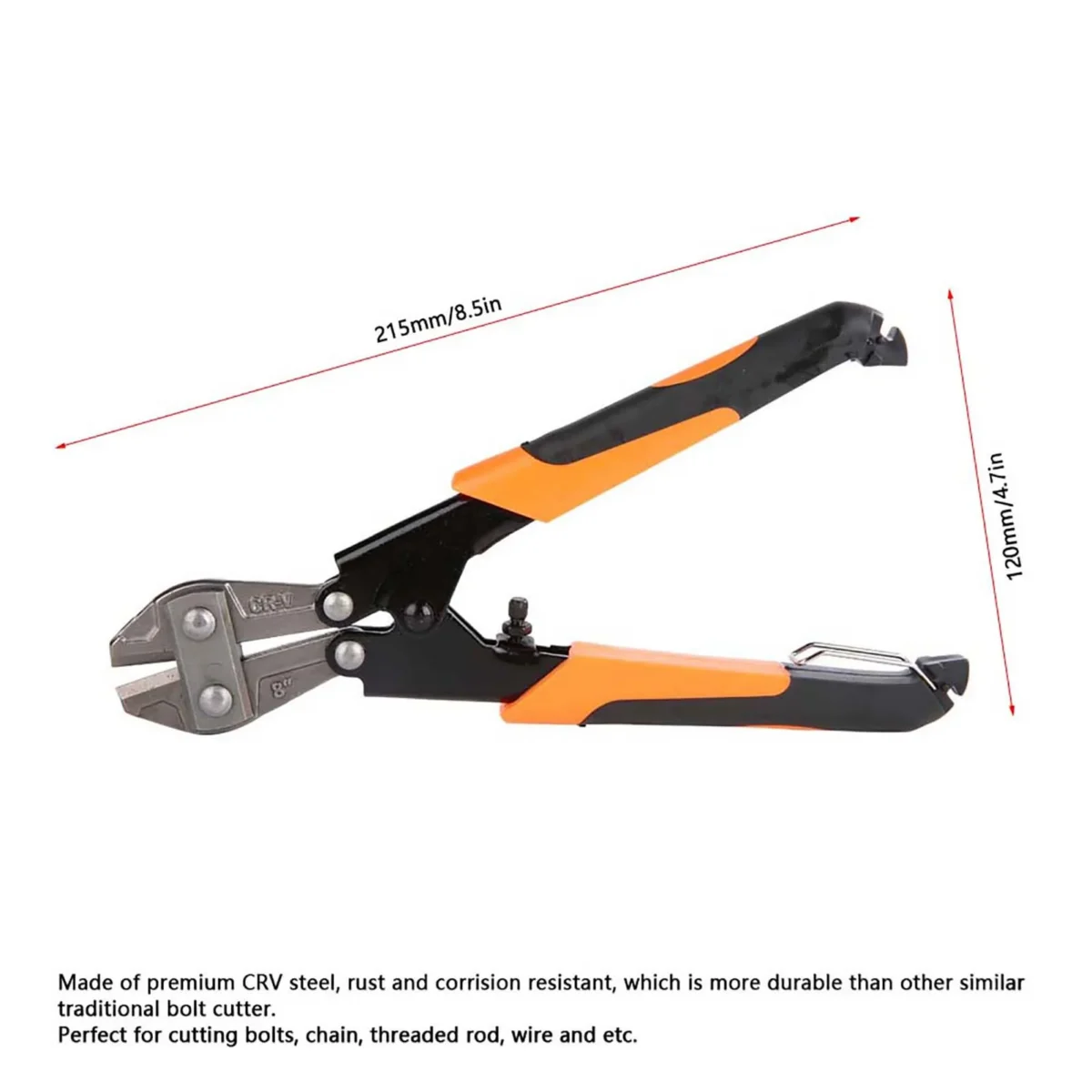 8inch Heavy Duty MiNi Bolt Cutters Wire Cable Cutter Pliers Shear Cutting Tool - Image 4