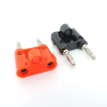 Double Dual 4mm Banana Plug socket for Binding Post Jack Speaker Adapter Nickel plated Connectors Screw red black p1 - Image 2