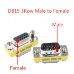 DB9 DB15 DB25 Gender Changer Adapter RS232 Com D-Sub To Male Female VGA Plug Connector 3Row 15Pin - Image 3