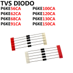 TVS DIODE P6KE56CA P6KE62CA P6KE68CA P6KE91CA P6KE100CA P6KE120CA P6KE130CA P6KE150CA
