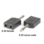 Microphone Audio 6.35mm 6.5mm 1/4" Mono Stereo male Jack to RCA 6.35 female Y Splitter Converter connector Adapter Headphone p - Image 4