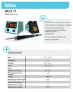 Weller WSD71 Soldering Station 100% Original 220V 70W Lead-free Professional Soldering Iron Welding Tool for PCB IC Repair - Image 4